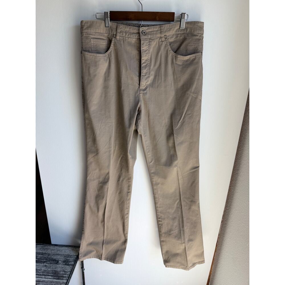 FDJ Womens Khaki Denim Suzanne Bootcut Fit Pants Size 14